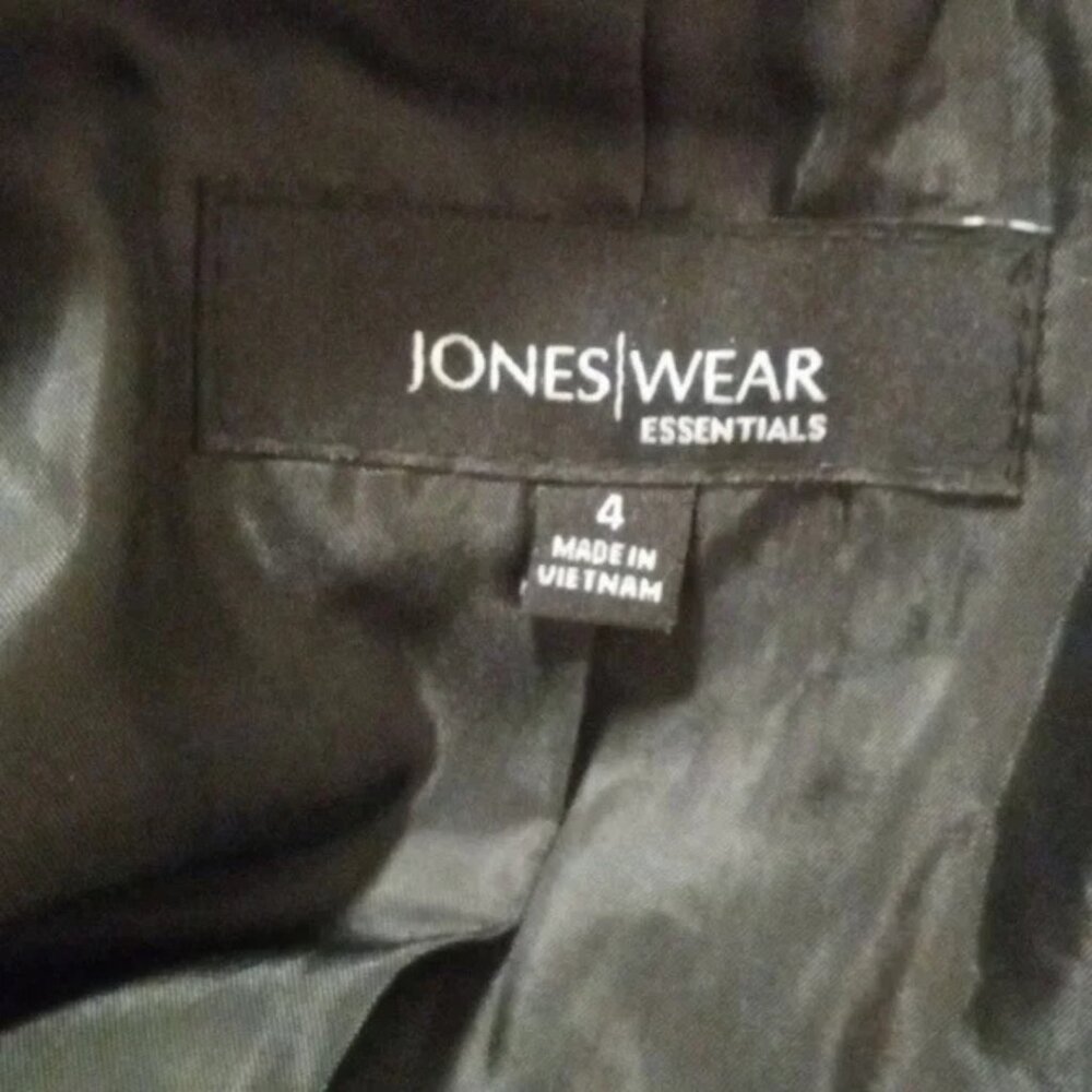 JONES NEW YORK Gray Plaid Blazer Fully Lined Size 4 - Picture 7 of 8